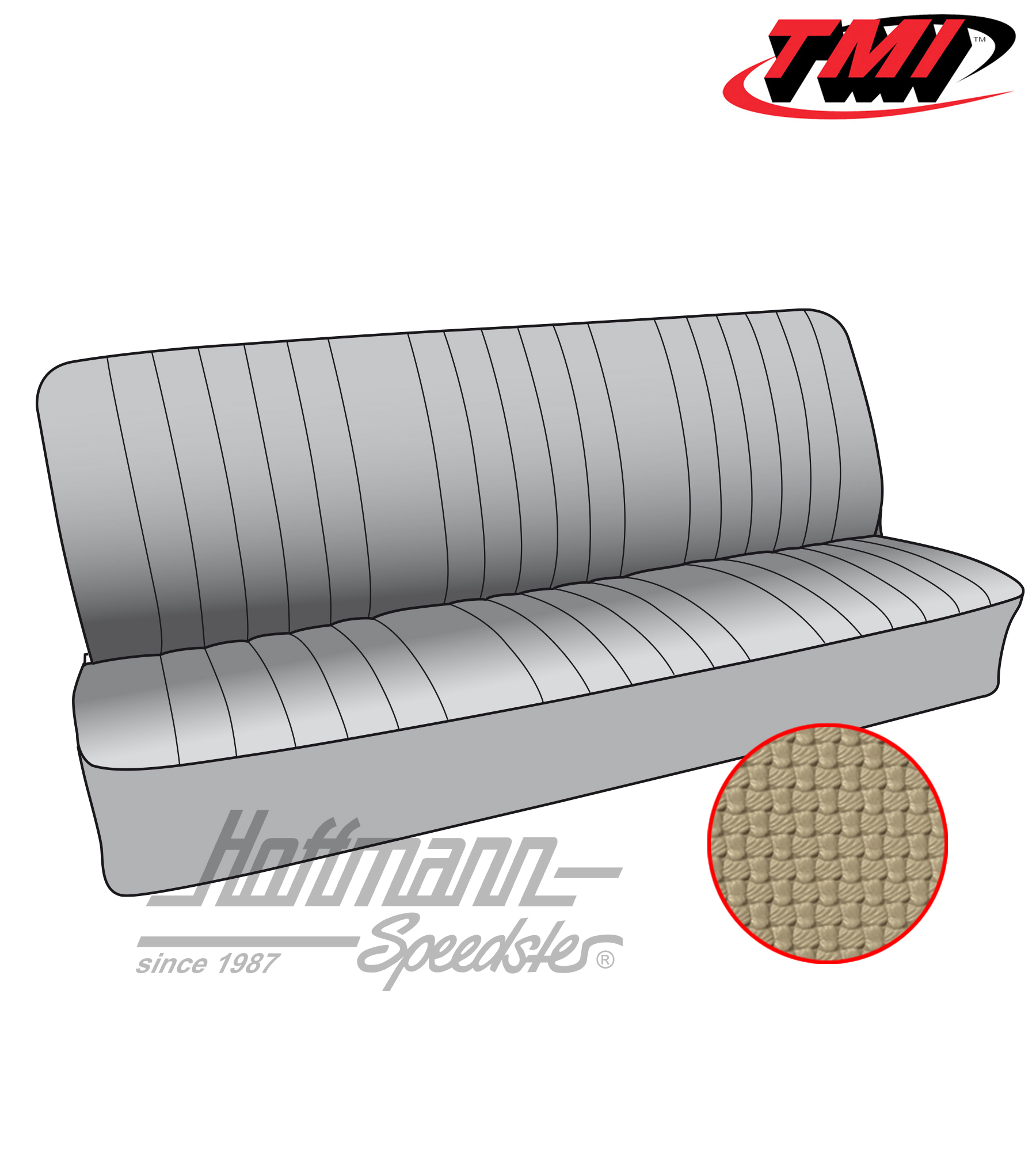 Seat upholstery, rear bench, 50-67, beige | 43-2121-04 | 098-0670-30