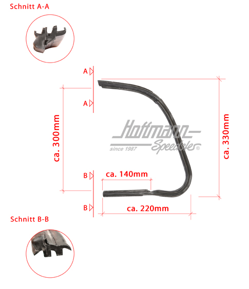 Seal, vent window, right, 8.64-                                                                     