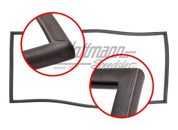 Seal, engine lid, Bus T1, 3.55-7.67, Top Quality | 211 827 711 | 089-0300-06