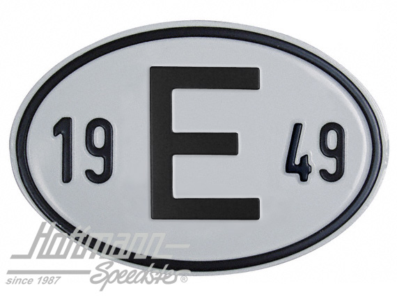 Nationality plate "E", alu, with year 1949 |  | 020-2403-49