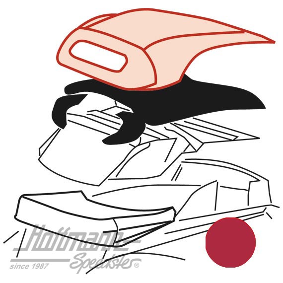 Convertible top, 8.63-.67, Sonnenland, red |  | 020-4652-60
