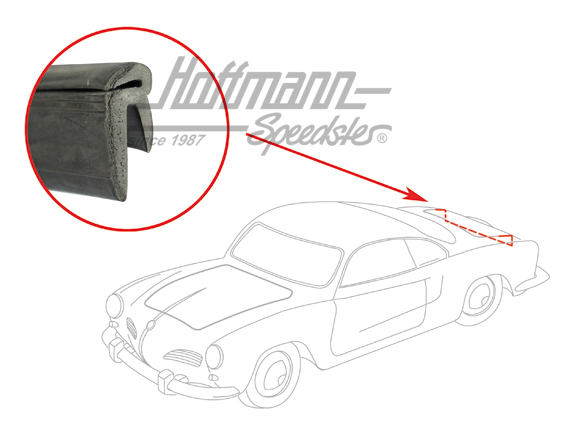 Engine-hood seal, Karmann Ghia | 141 827 705 A | 060-0050