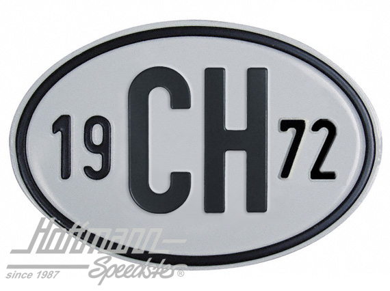 Nationality plate "CH", alu, with year 1972 |  | 020-2401-72