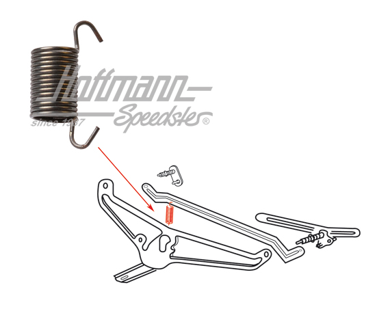 Spring, wiper linkage, 8.57-7.69 | 111 955 339 A | 020-4808-32