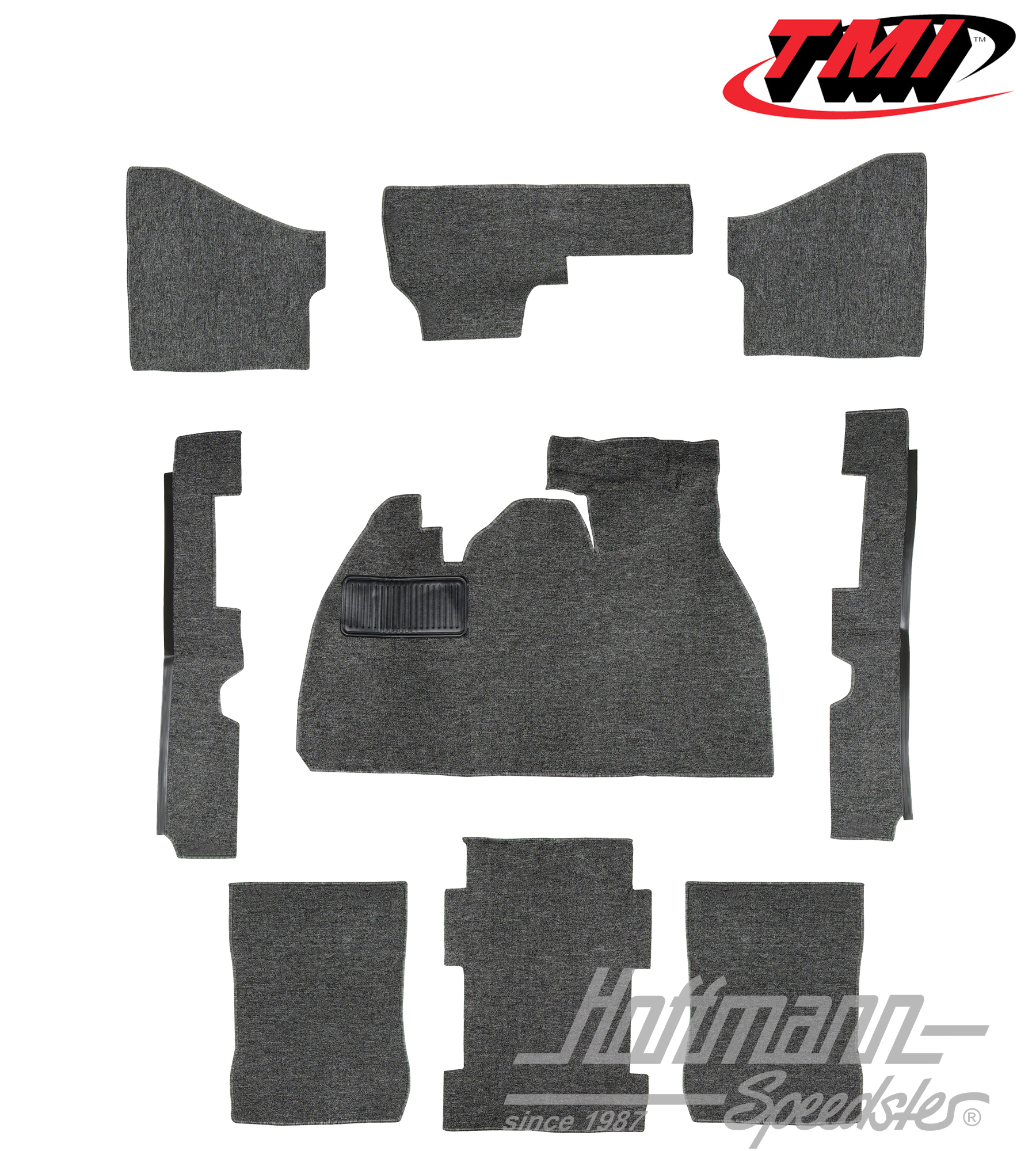 Carpet kit, Sedan, grey, 1303 | 34-F1214-407 | 020-5326
