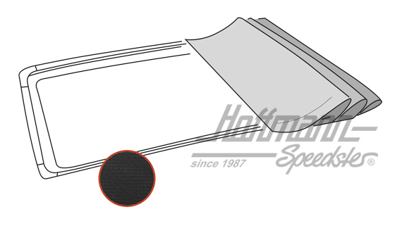 Folding roof cover, Golf 2, PVC, black | --------- | 208-5580-10