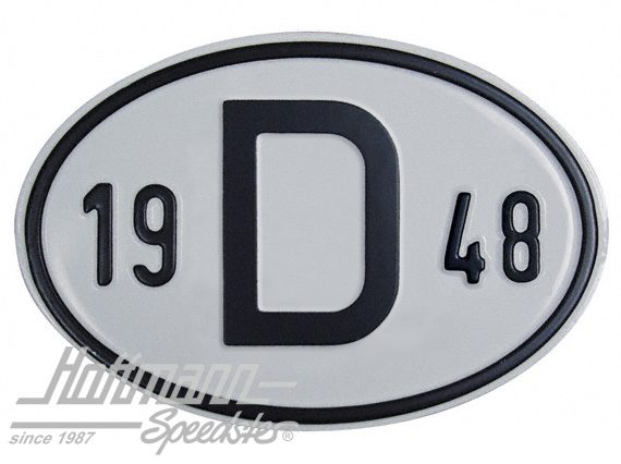 Nationality plate "D", alu, with year 1948 |  | 020-2396-48