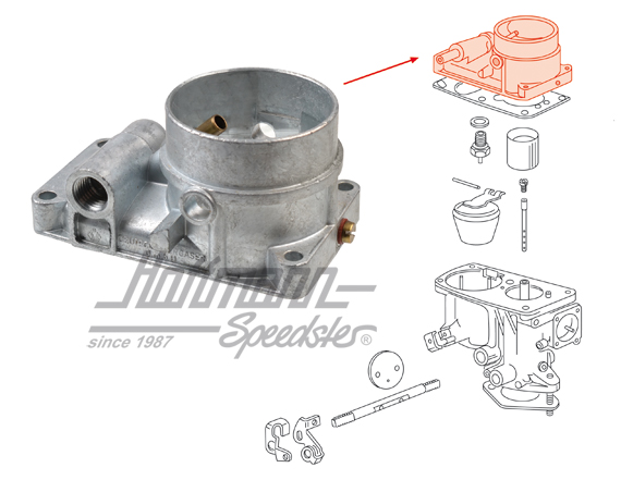 Carburetor body, 28PCI (bare) | 111 129 109 B | 020-1315-08
