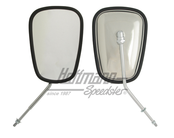 Door hinge rear-view mirror, Bus, chromed, L/R | 211 857 128 A | 089-5020