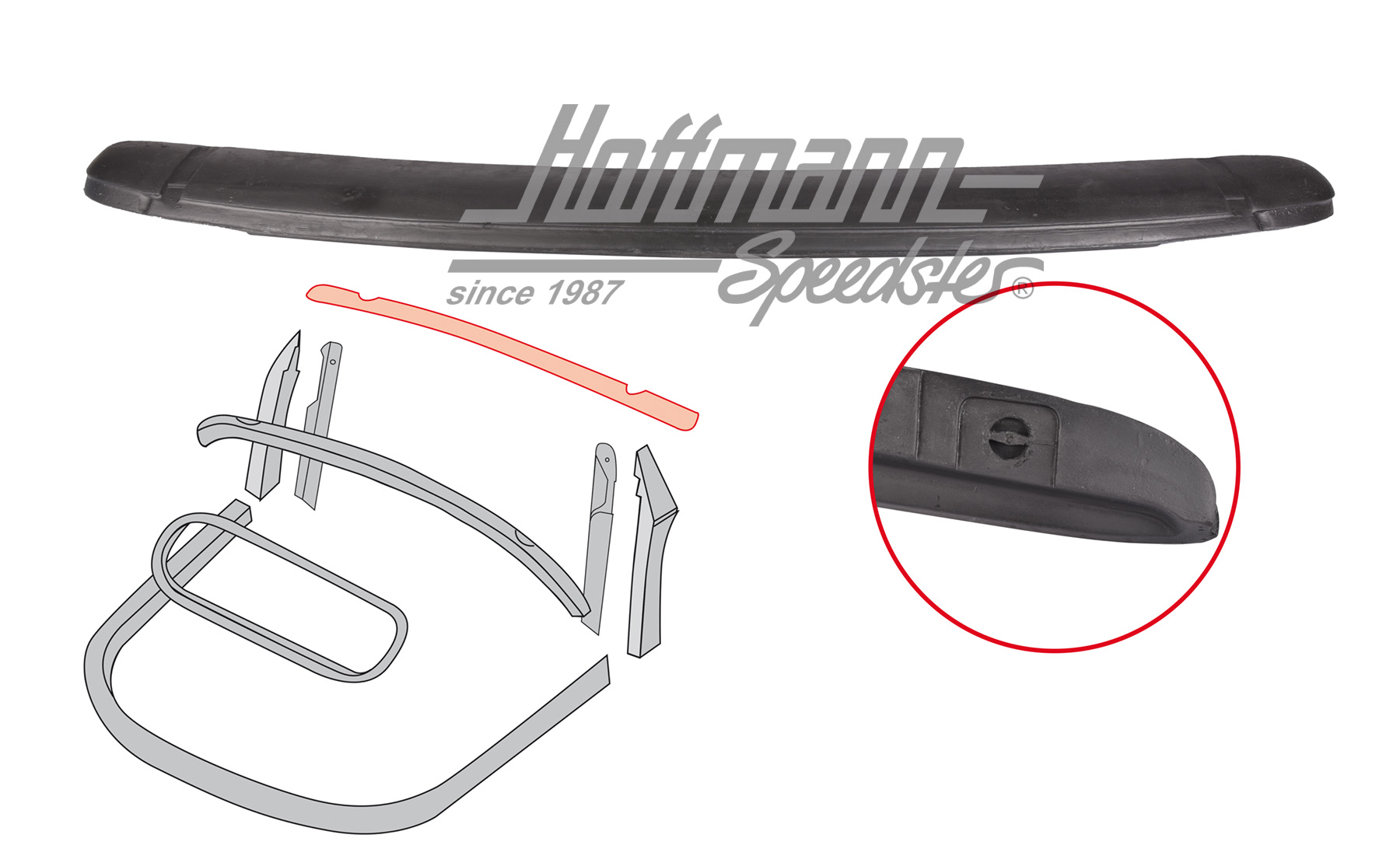 Front header bow (plastic), 8.57-7.64 | 151 871 189 DK | 020-4599-18