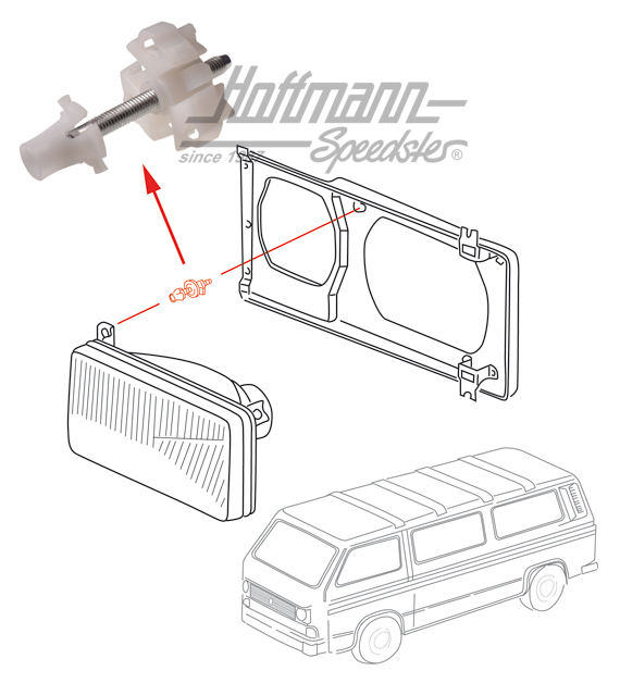 Adjusting screw, headlight, vertical | 191 941 297 | 340-4970-14