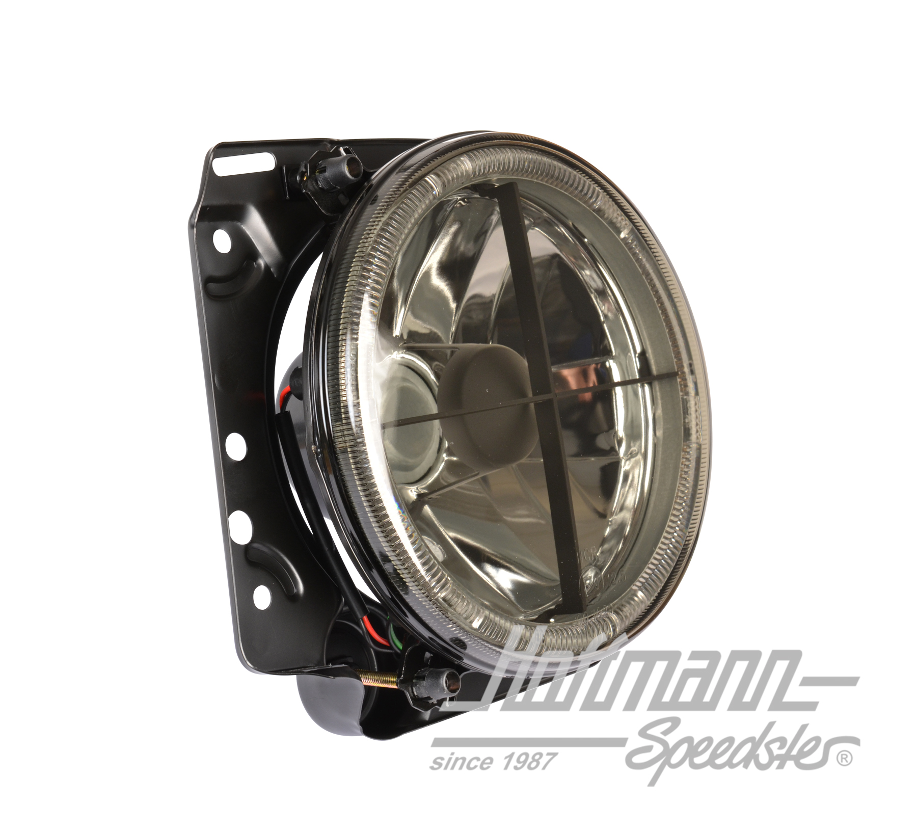 Headlight set, H4, Golf 2, smoked/Angel-Eye                                                         