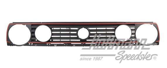 Radiator grille, dual headlight, 87-92, red | 191 853 653 K | 208-0528