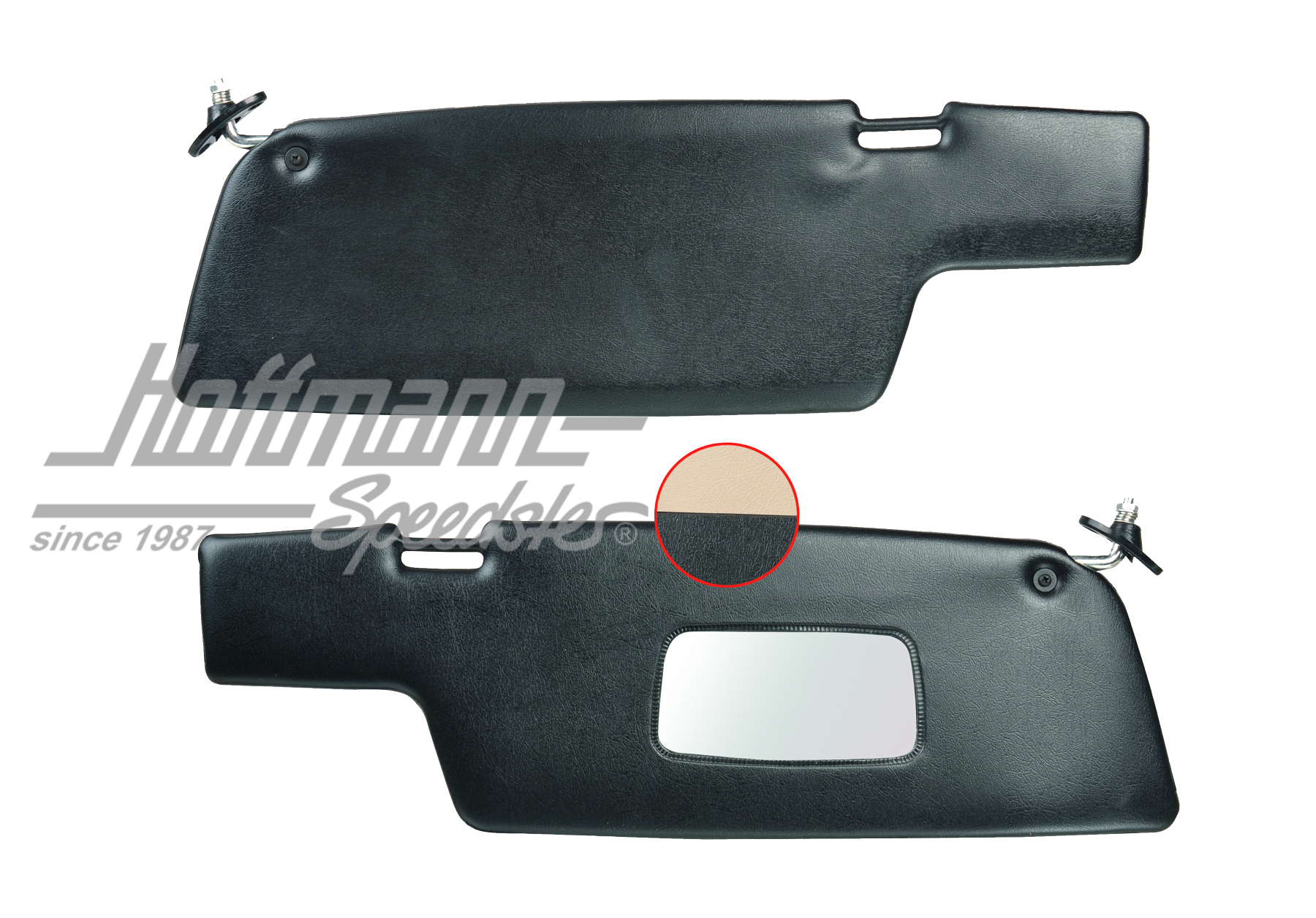 Sun visors, 911/912, 69-77, creme/black | 911 731 031 02 | 580-0204-10