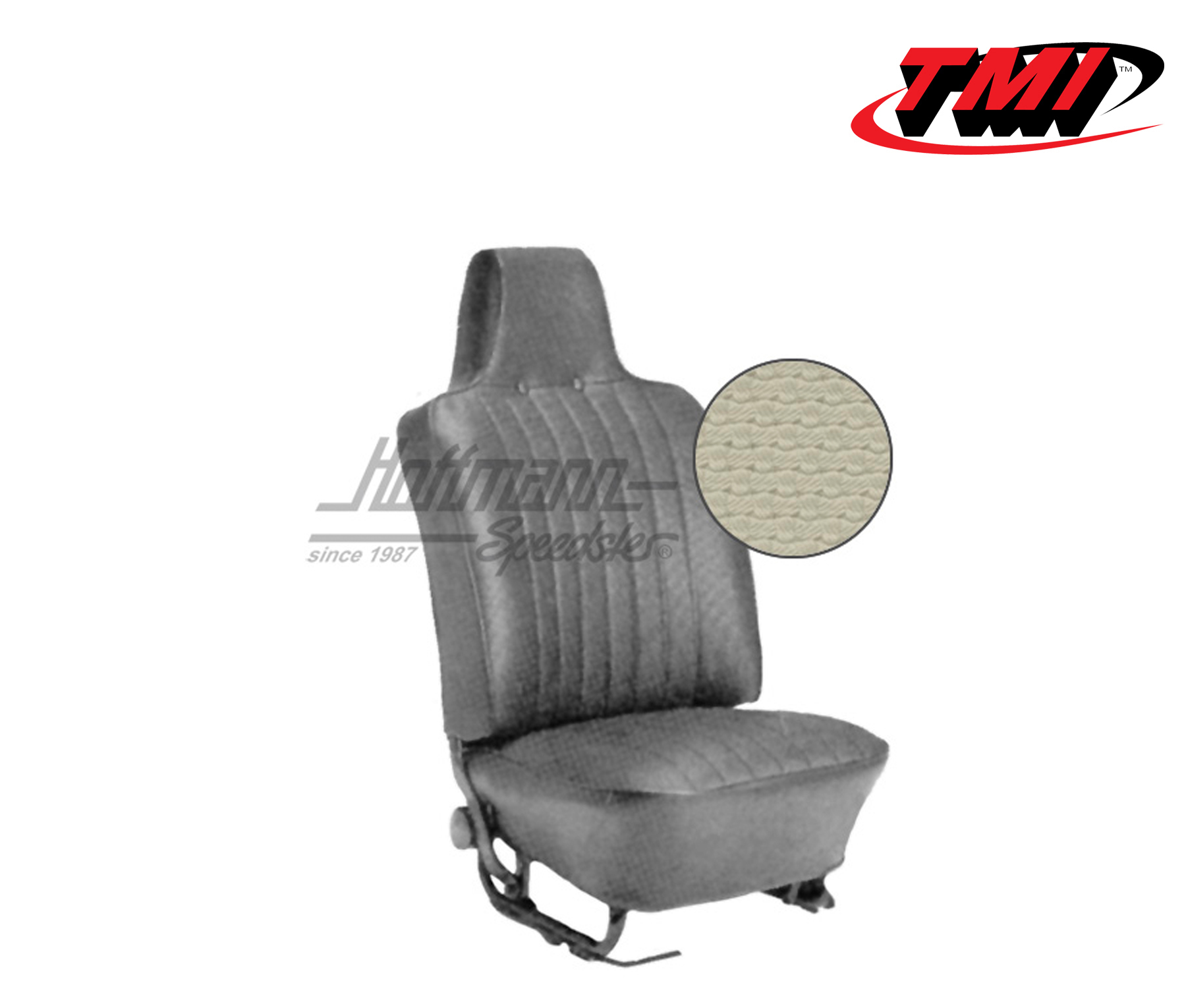 Seat upholstery, Sedan, 8.69-7.72, Basketweave, off-white | 43-1126-05 | 055-5150