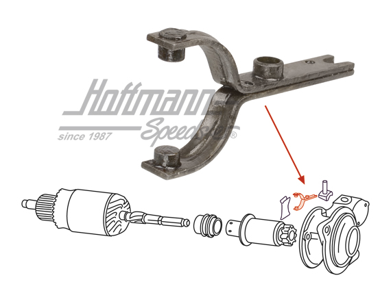 Starter shift lever, starter pinion, 6V | 111 911 365 | 020-1297-78
