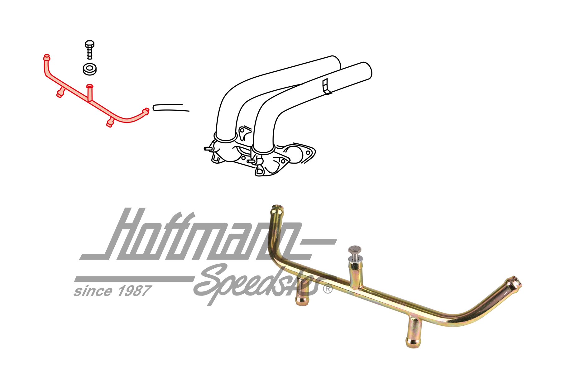 Distributor, injection nozzle, 914/Type 4, left | 022 133 315 B | 600-1220-01