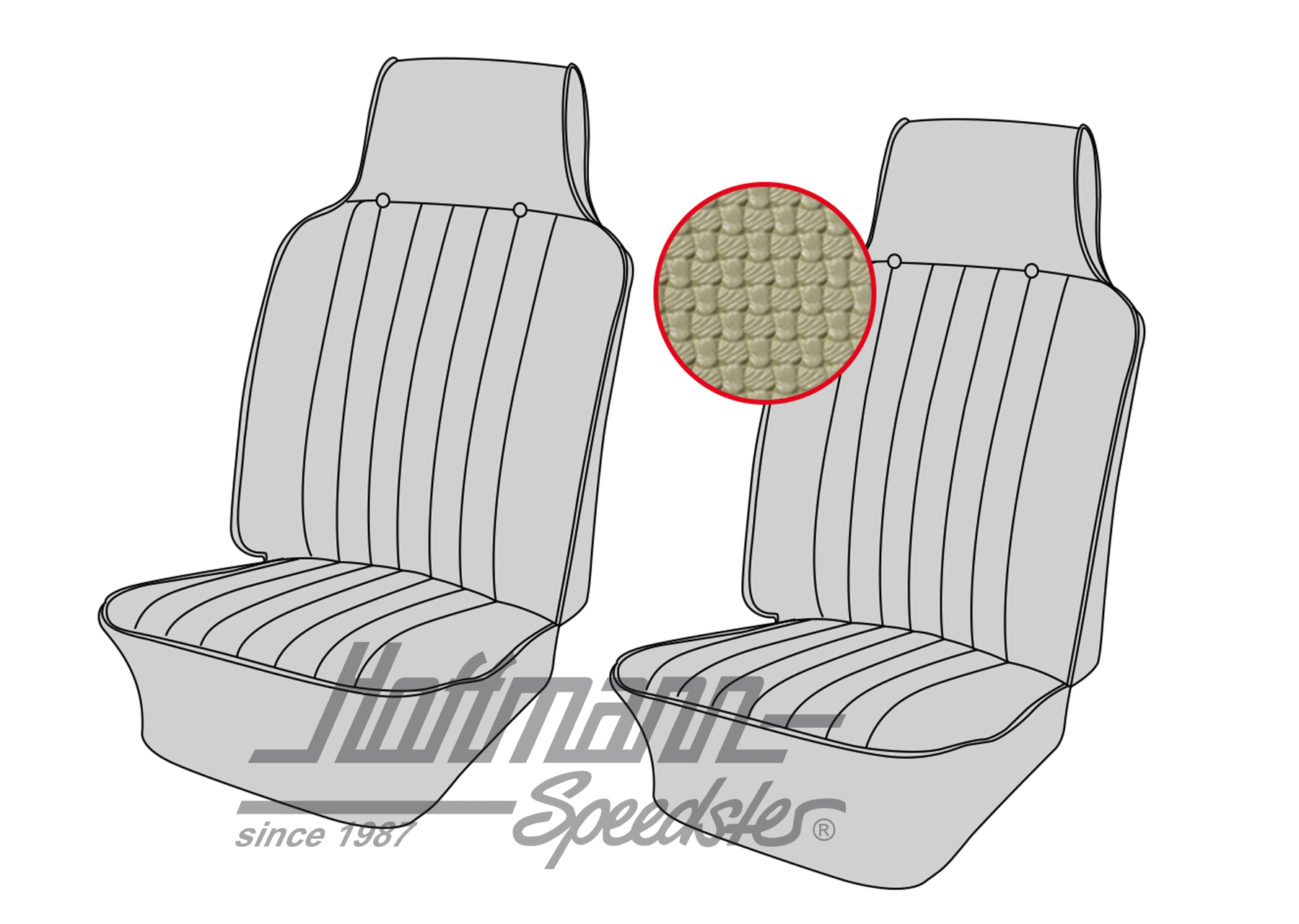 Seat upholstery, front, 
Type 3, 8.68-7.69, beige | 43-3003-04 | 069-9606-04