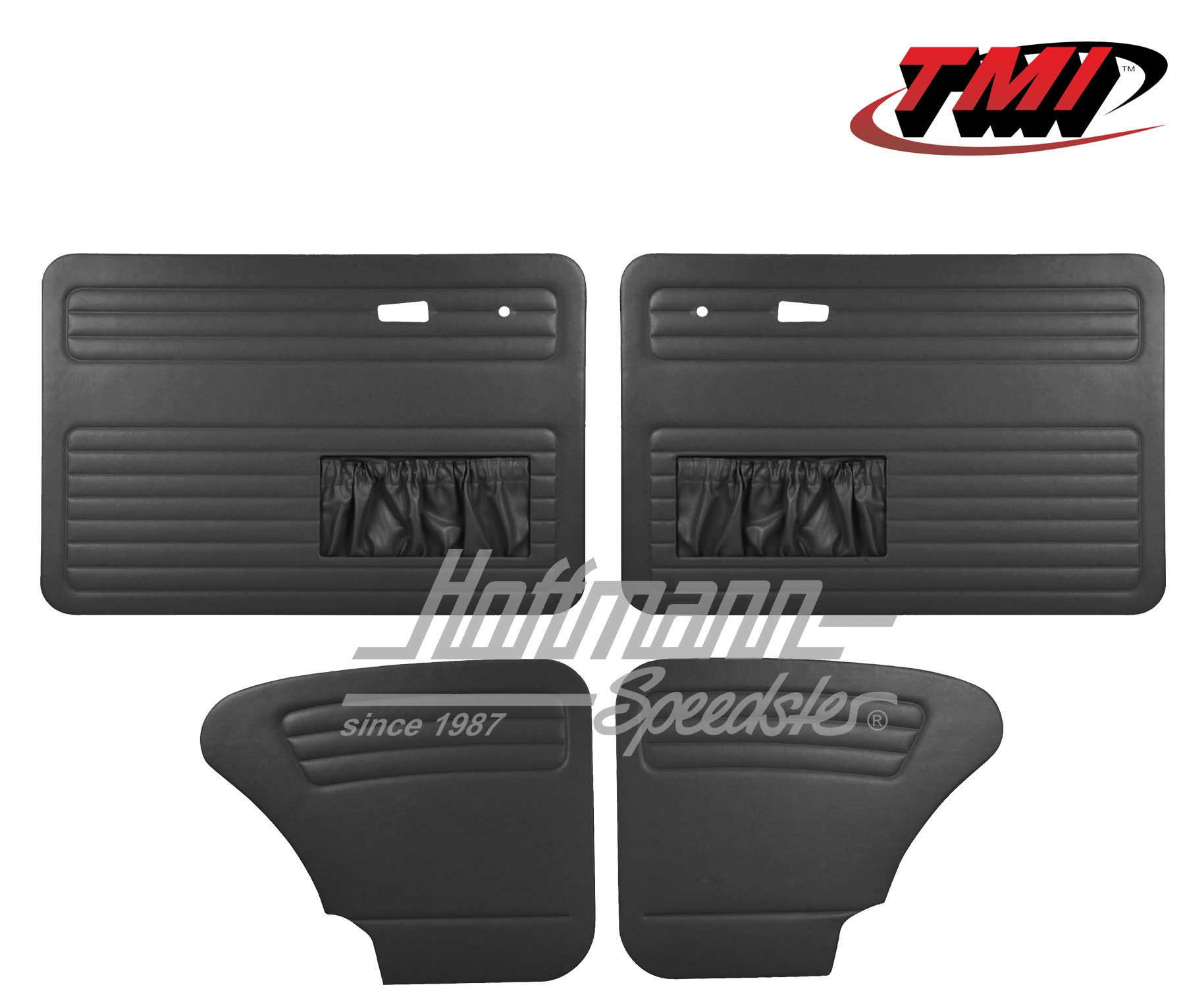 Door panels, Beetle Sedan, 8.66-, black | 10-1129-11 | 055-7521