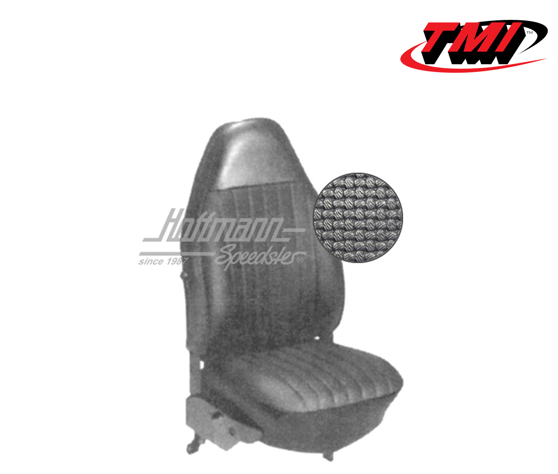 Seat upholstery, Conv., 8.72-7.73, Basketweave, black | 43-1326-01 | 055-6240