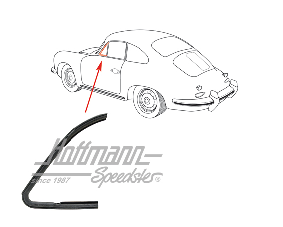 Seal, vent window, 356 Coupé, left                                                                  