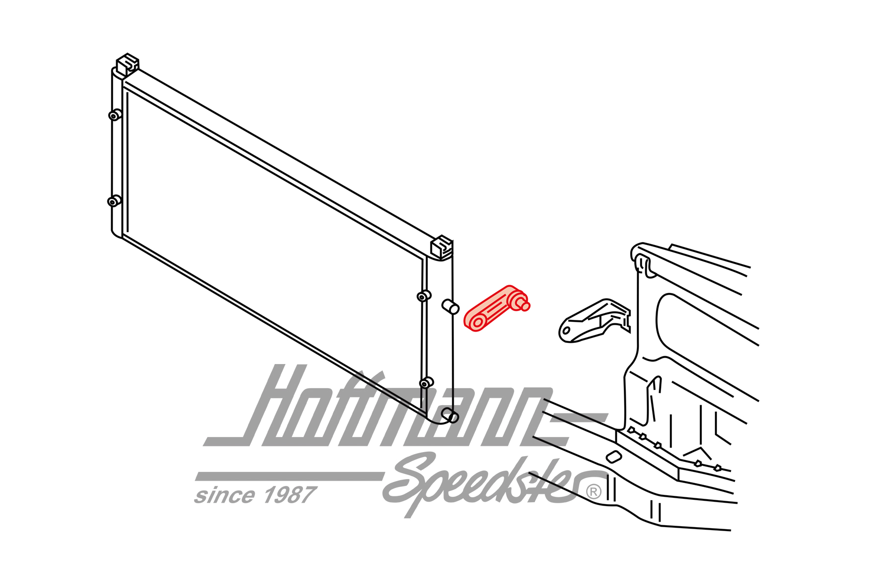 Intermediate piece, retainer/radiator, Bus T4                                                       
