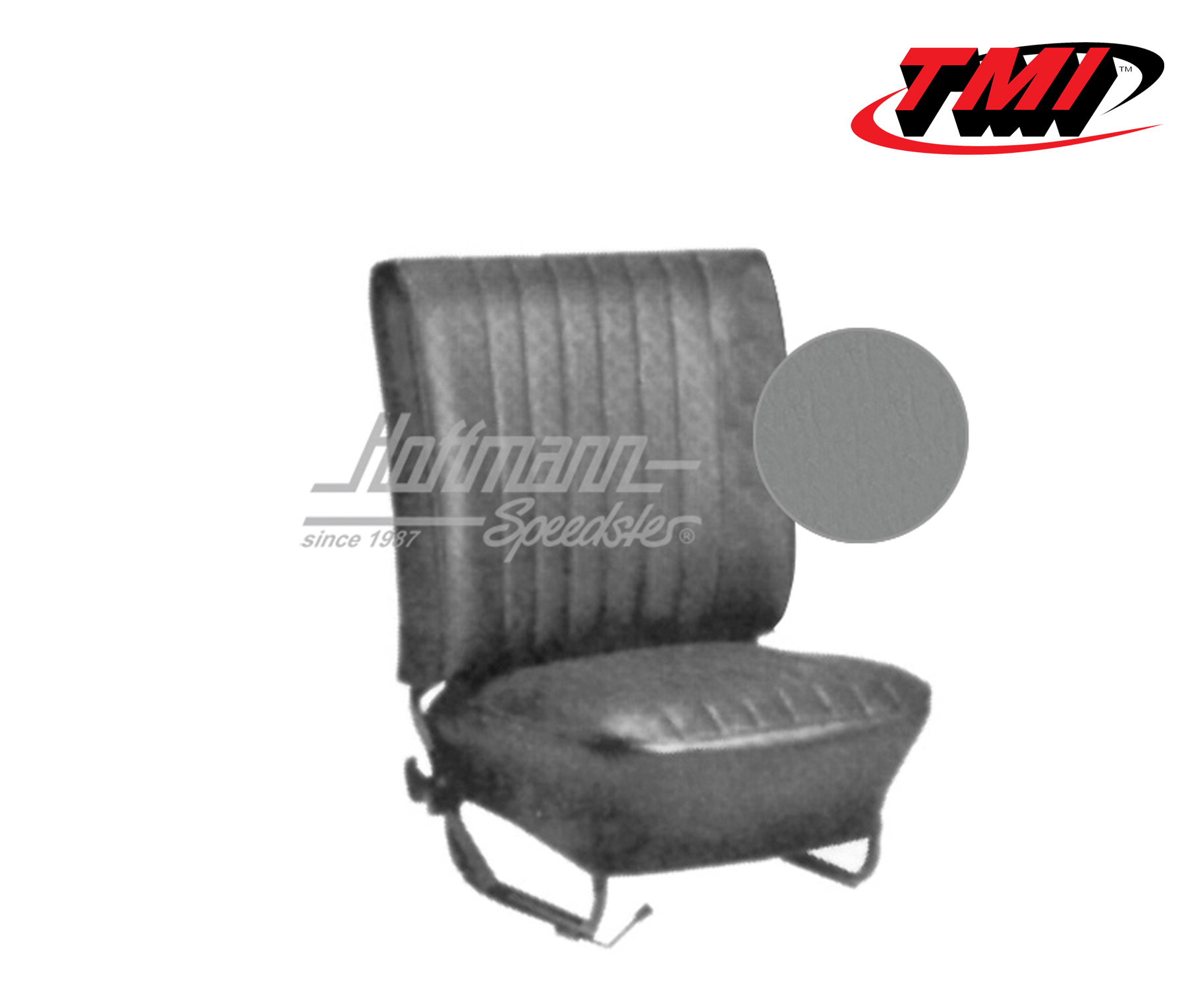 Seat upholstery, Conv., 8.64-7.67, Classic, grey | 43-1323-16-16-15W | 055-6536