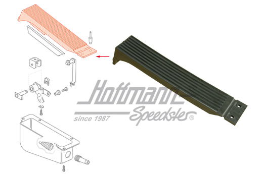 Accelerator pedal, Bus T3, 10.83-7.92                                                               