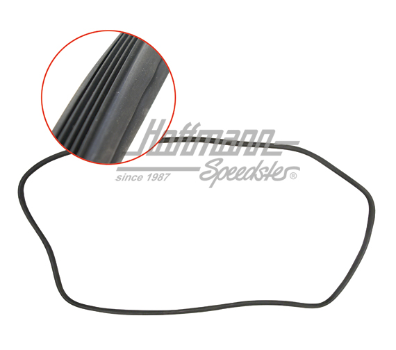 Front window seal, without groove, 89-94                                                            