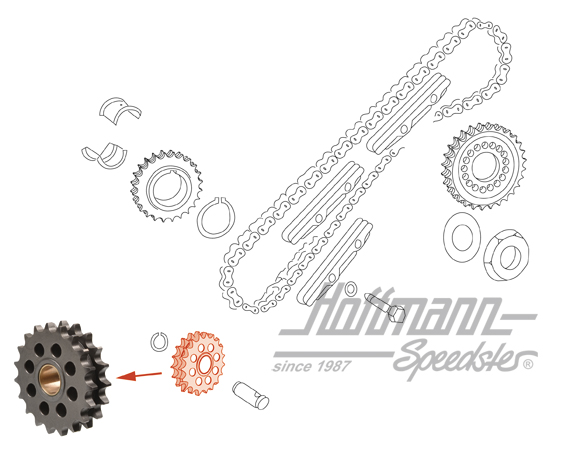 Engine sprocket, timing chain, Porsche 911/914                                                      
