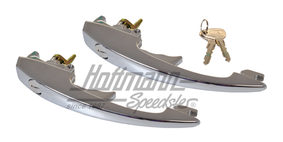 Door handles, 8.67-, keyed alike, chromed, Top Quality | 111 837 205 M | 020-2463-10