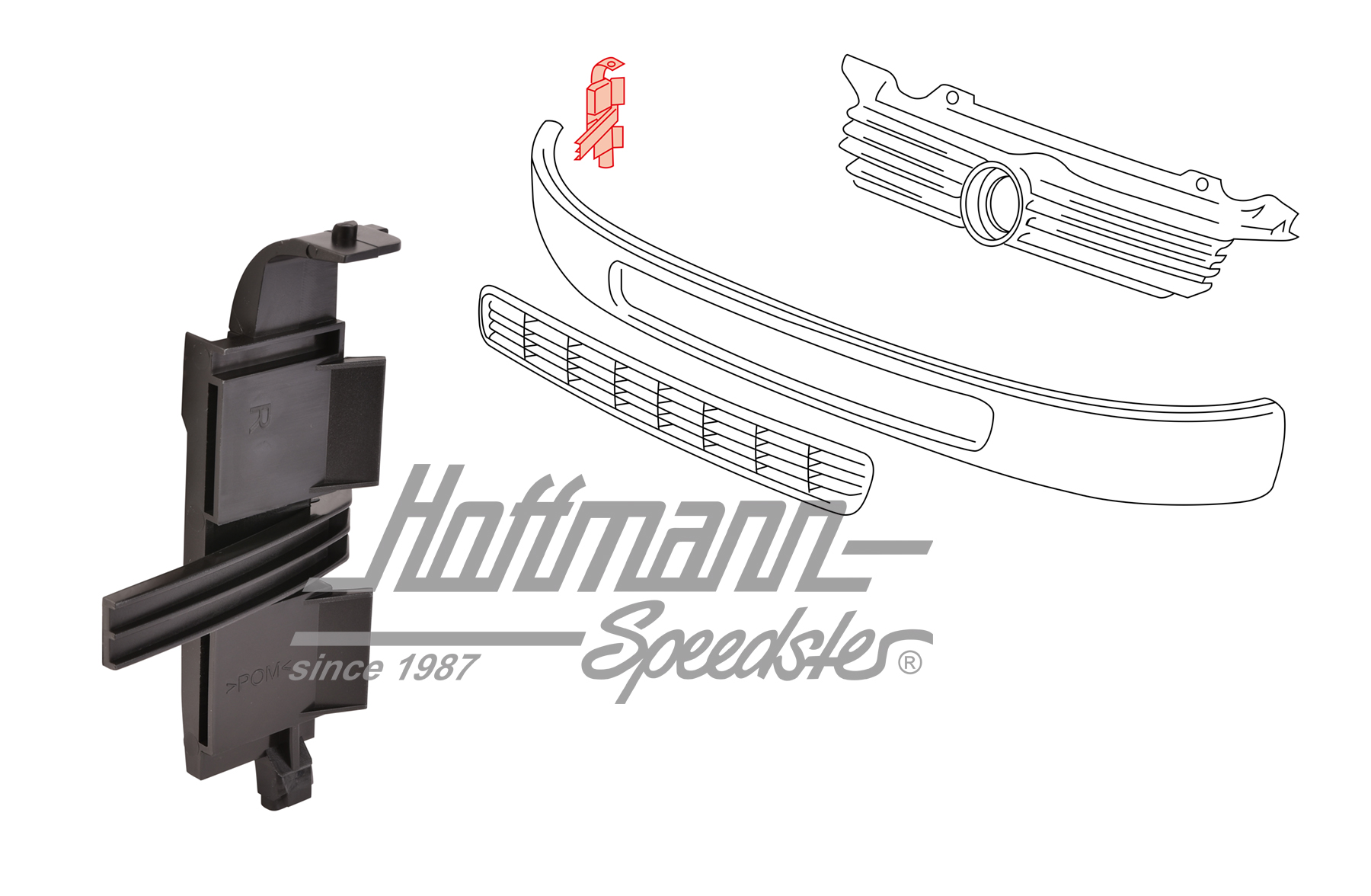 Guidance, cover/radiator grille
, lower, right | 7D0 854 510 | 408-2940-02