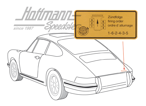 Sticker "Firing order", 911, .79-.83                                                                