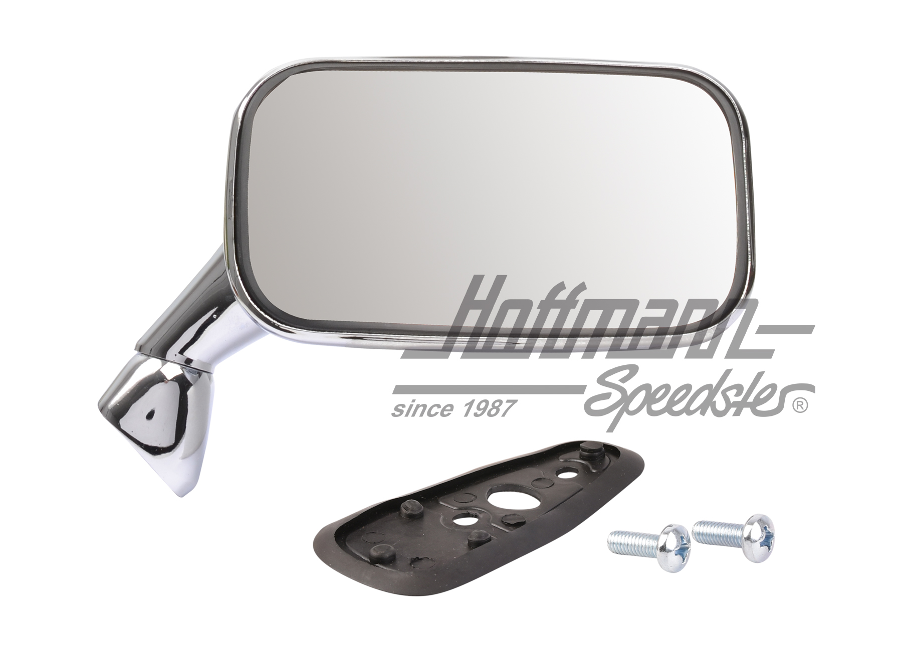 Rear view mirror, 911 RS, .72-.73, chromed, right | 911 731 014 06 | 510-9606-02