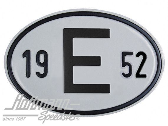 Nationality plate "E", alu, with year 1952 |  | 020-2403-52
