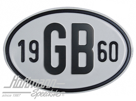 Nationality plate "GB", alu, with year 1960 |  | 020-2404-60