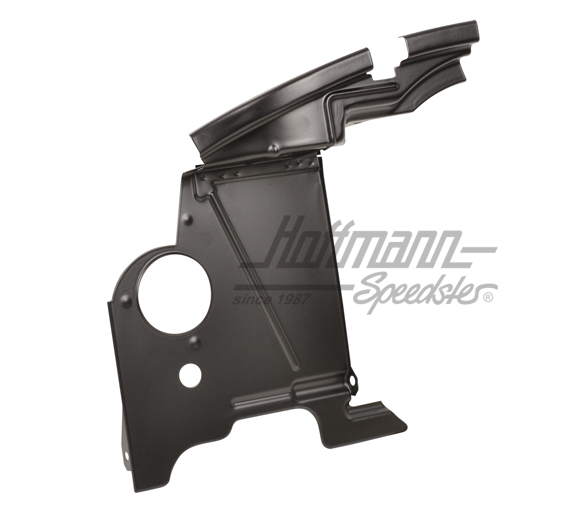 Engine tin, 964, front, black, right                                                                