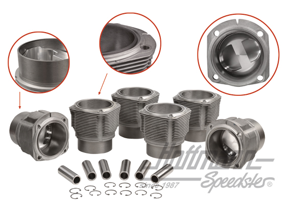 Piston + cylinder set, Porsche 911S, 2.2/2.4, 86mm JE (L) | 008 911 86E JE | 530-0026