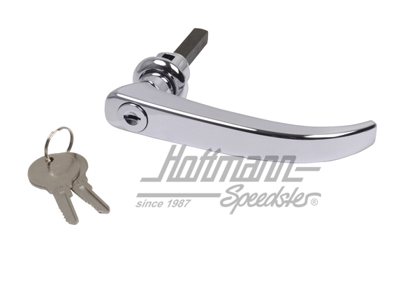 Handle, hinged door, outer, chromed, 58-67, long                                                    