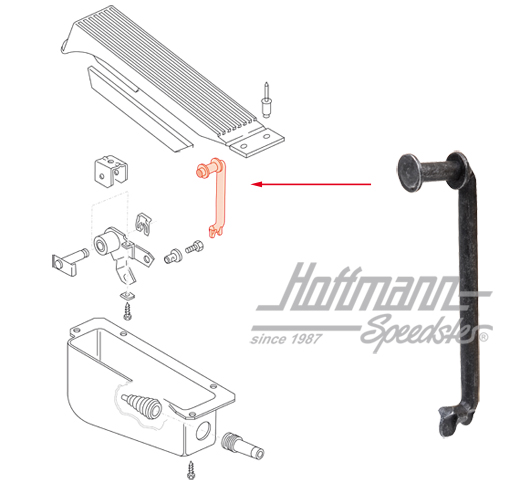 Pressure rod, accelerator pedal, Bus T3, 5.79-7.92 | 251 721 609 C | 307-5818