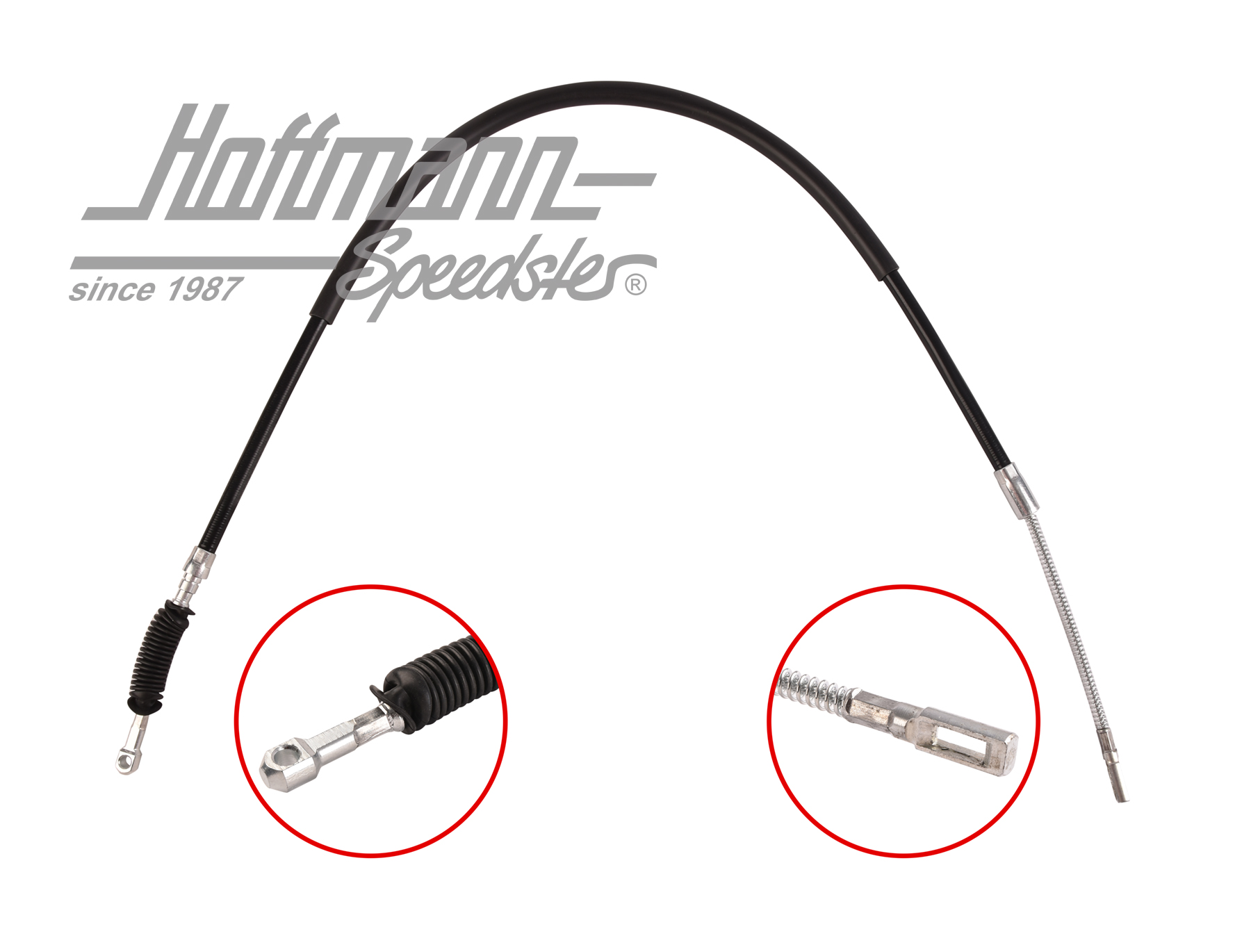 Handbrake cable, 924, 76-88, short, 995mm | 924 424 141 00 | 650-6070-01