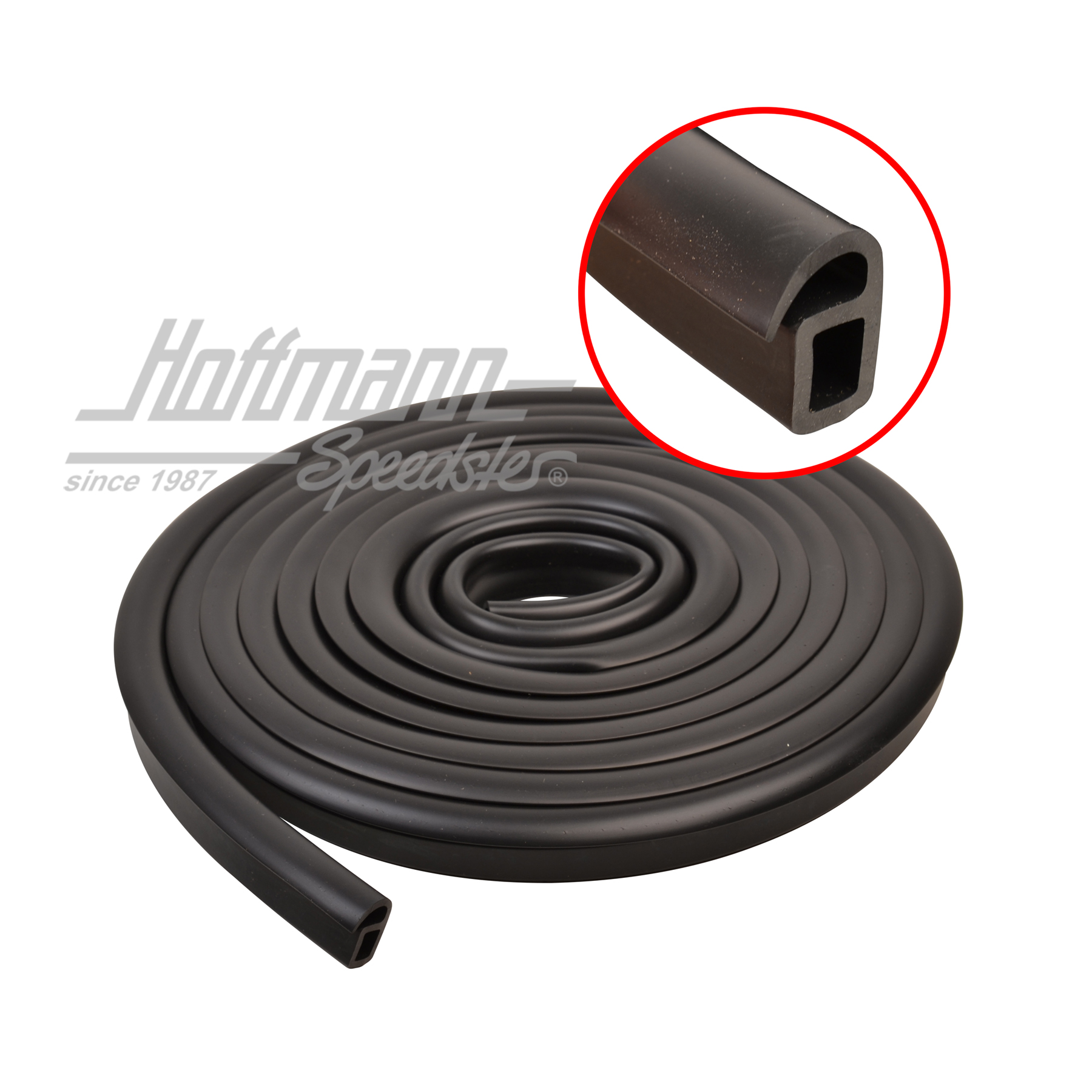 Door seal, Beetle Sedan, .47-7.55, left/right | 111 831 721 | 020-5080