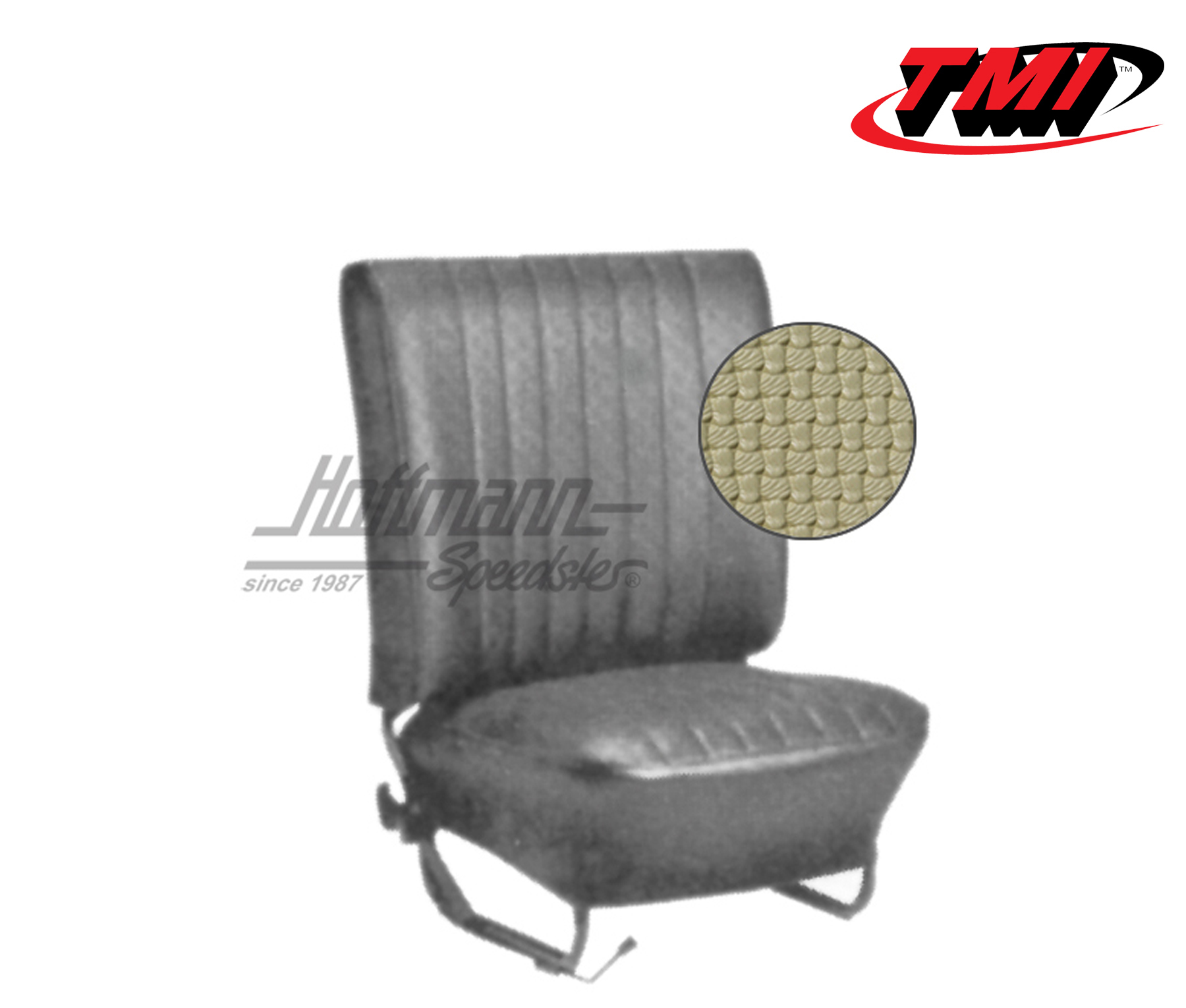 Seat upholstery, Conv., 8.67-7.72, Basketweave, beige | 43-1330-04 | 055-6930