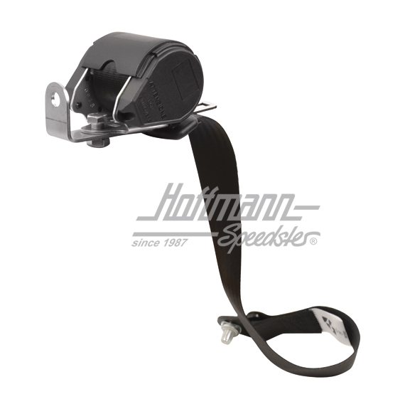 Retractor belt, rear, black, Convertible                                                            