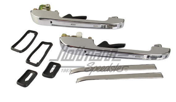 Door handle kit, Golf 1/2, without lock, chromed | TU 837021 | 180-1010-04