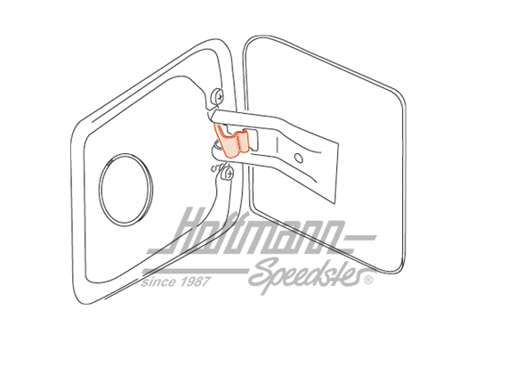 Spring, tank flap, Bus T1/T2, 66-71                                                                 