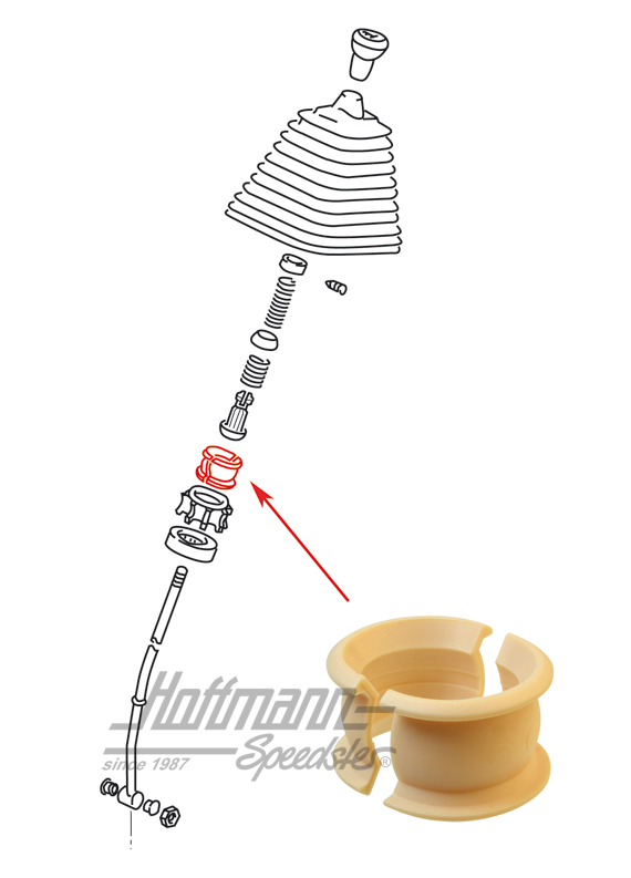 Bearing shell, shift lever, 79-92 | 823 711 255 | 315-1600