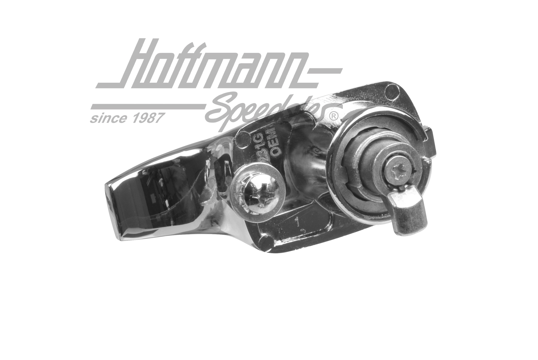 Hatchback lock, T1/T2, chromed, 8.66-7.71, Top Quality                                              