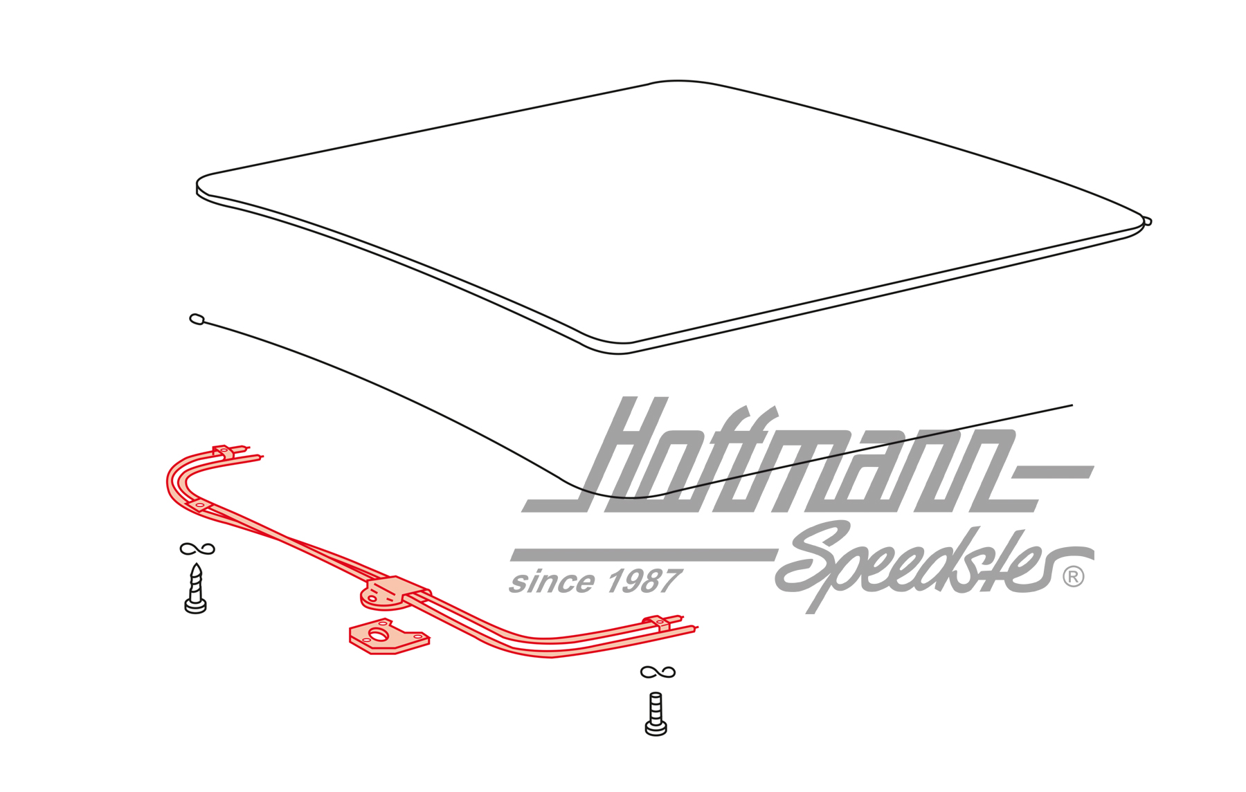 Guidance, sliding roof cables, Bus T3                                                               