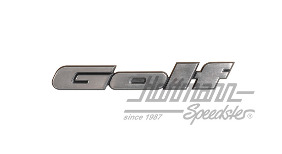 Emblem, GOLF, chromed, rear, Golf 2 | 191 853 687 J GX2 | 208-6520-12